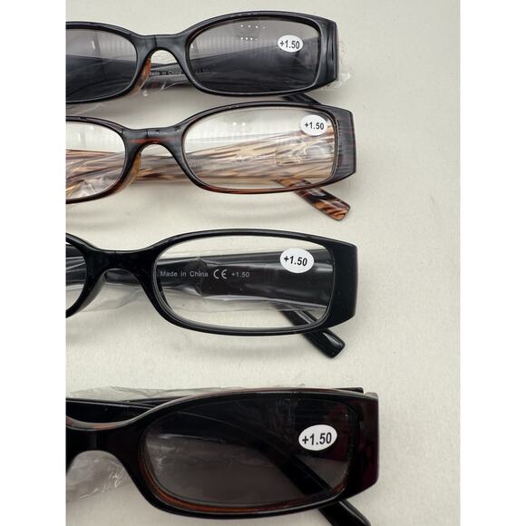 Reading Glasses 4 Pairs Ladies Fashion Spring Hinge Readers For Women +1.50 READ - Picture 3 of 7